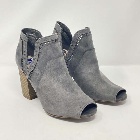 Fergalicious by Fergie Women's 8.5 Ankle Bootie Holiday Gray Open Toe - Picture 1 of 13